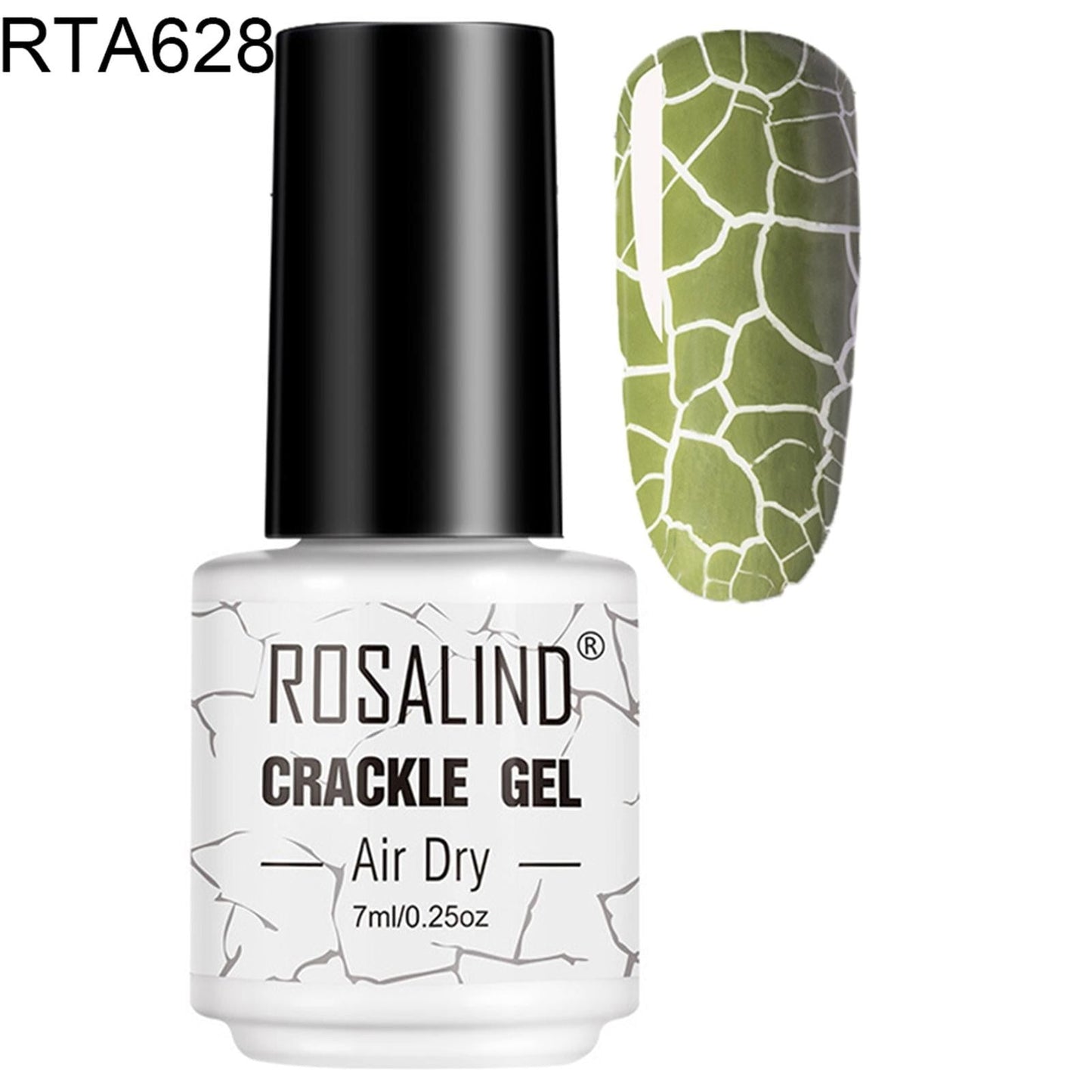 Rosalind Gel Polish RTA628 Crackle Gel Smalto Semipermanente con Effetto Crepaccio Formula Antigraffio e Anti-Scheggiatura 7ml