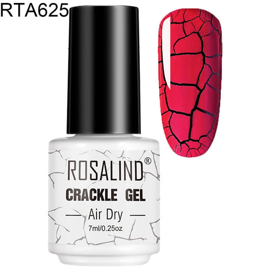 Rosalind Gel Polish RTA625 Crackle Gel Smalto Semipermanente con Effetto Crepaccio Formula Antigraffio e Anti-Scheggiatura 7ml