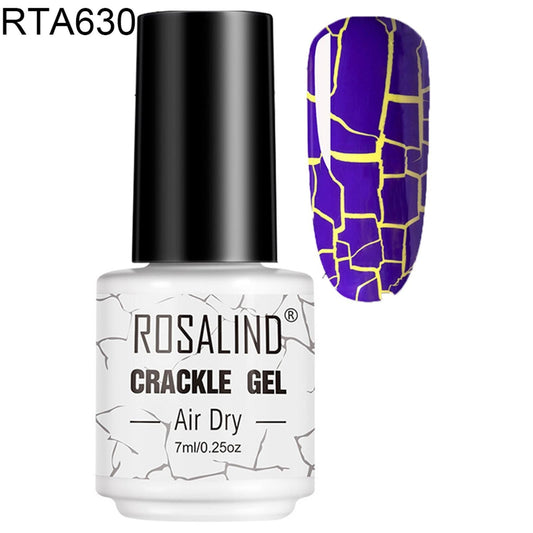 Rosalind Gel Polish RTA630 Crackle Gel Smalto Semipermanente con Effetto Crepaccio Formula Antigraffio e Anti-Scheggiatura 7ml