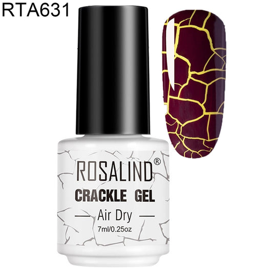 Rosalind Gel Polish RTA631 Crackle Gel Smalto Semipermanente con Effetto Crepaccio Formula Antigraffio e Anti-Scheggiatura 7ml