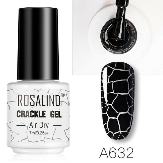 Rosalind Gel Polish RTA632 Crackle Gel Smalto Semipermanente con Effetto Crepaccio Formula Antigraffio e Anti-Scheggiatura 7ml